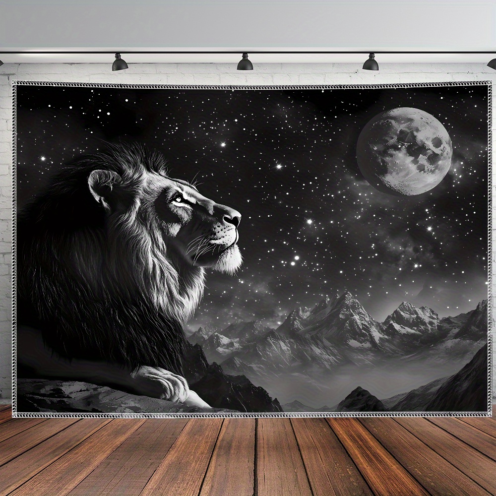 Majestic Lion Starry Night Tap - Wall Scroll Tapestry review and price