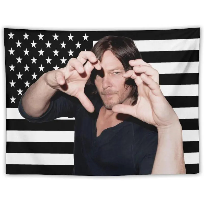 VIKAMA Daryl Dixon USA Flag Ta - Wall Scroll Tapestry review and price