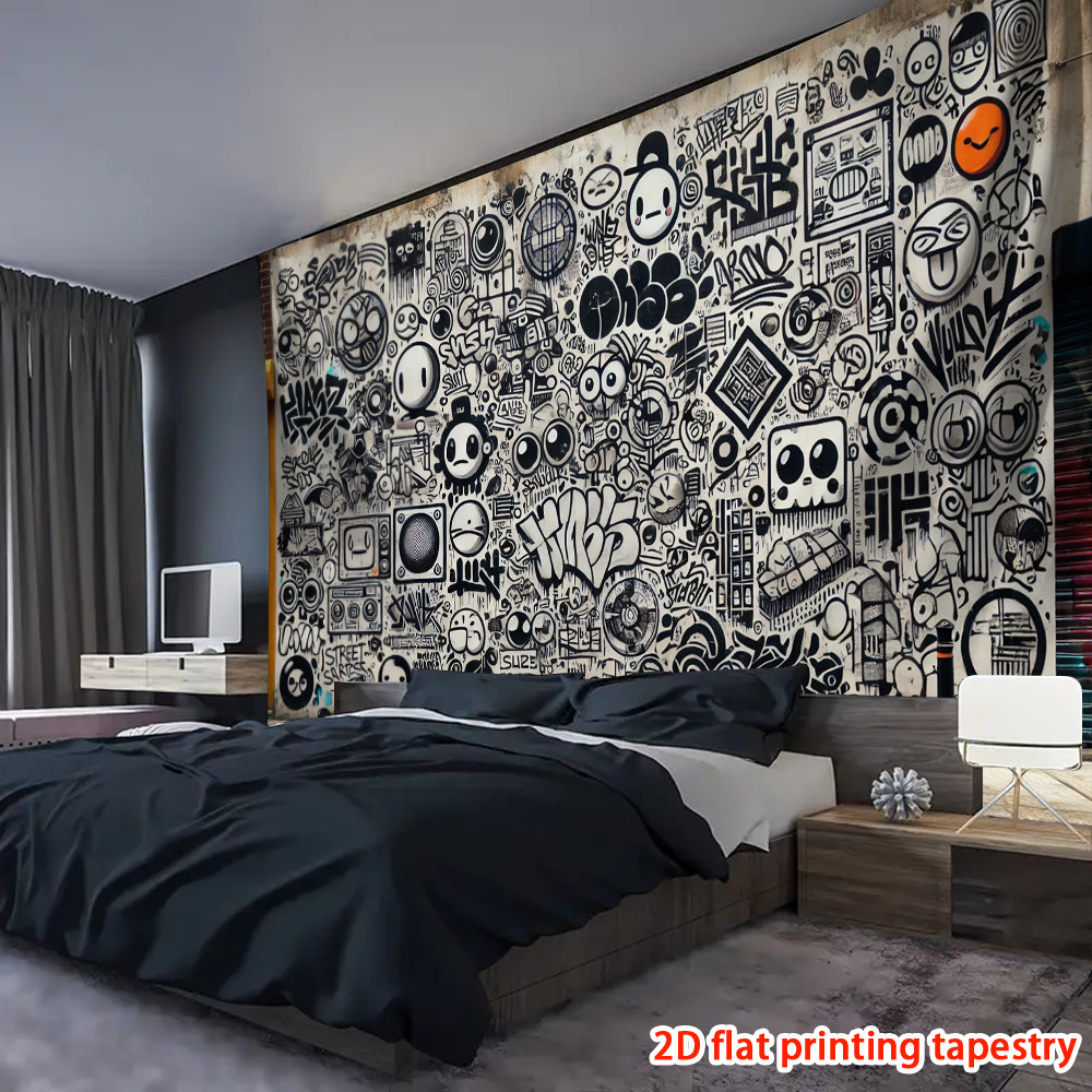 Trendy Graffiti Wall Tapestry  - Wall Scroll Tapestry review and price