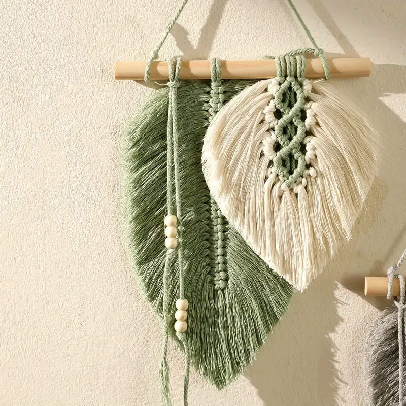 Handmade Macrame Leaf Wall Han - Wall Scroll Tapestry review and price
